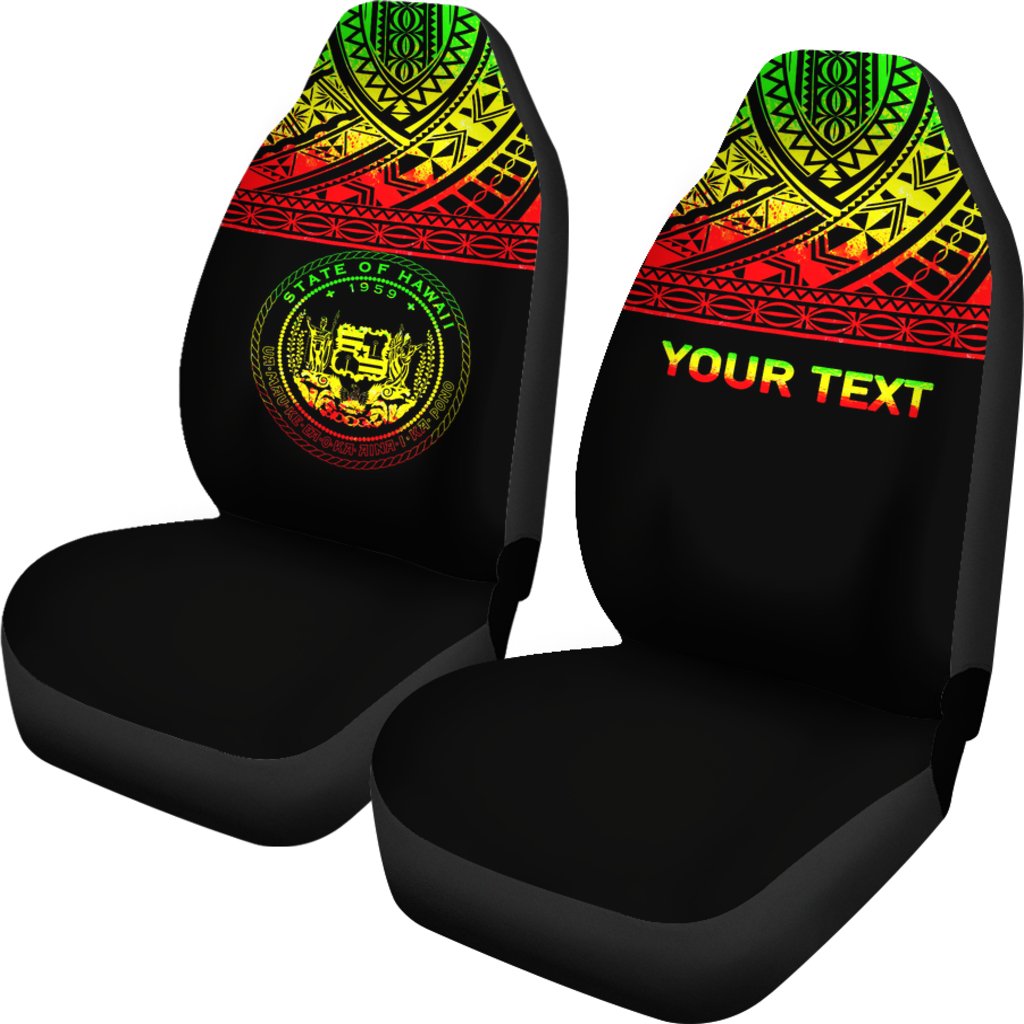 Hawaii Custom Personalised Car Seat Covers Hawaii Seal Polynesian Reggae Horizontal