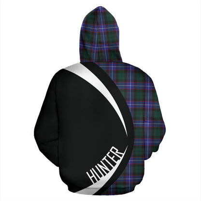 Printivon Hunter Modern Tartan Crest Hoodie Circle Style