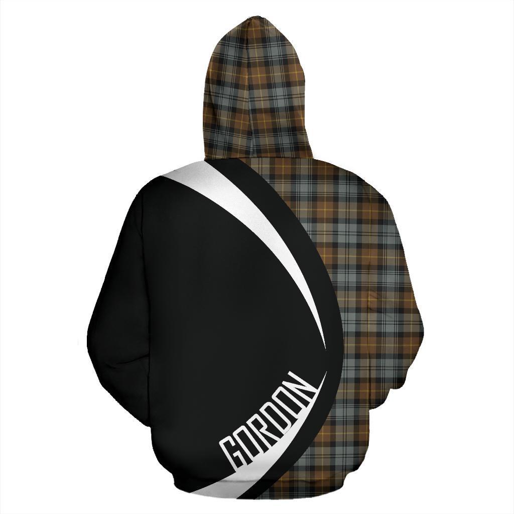 Printivon Gordon Weathered Tartan Crest Hoodie Circle Style