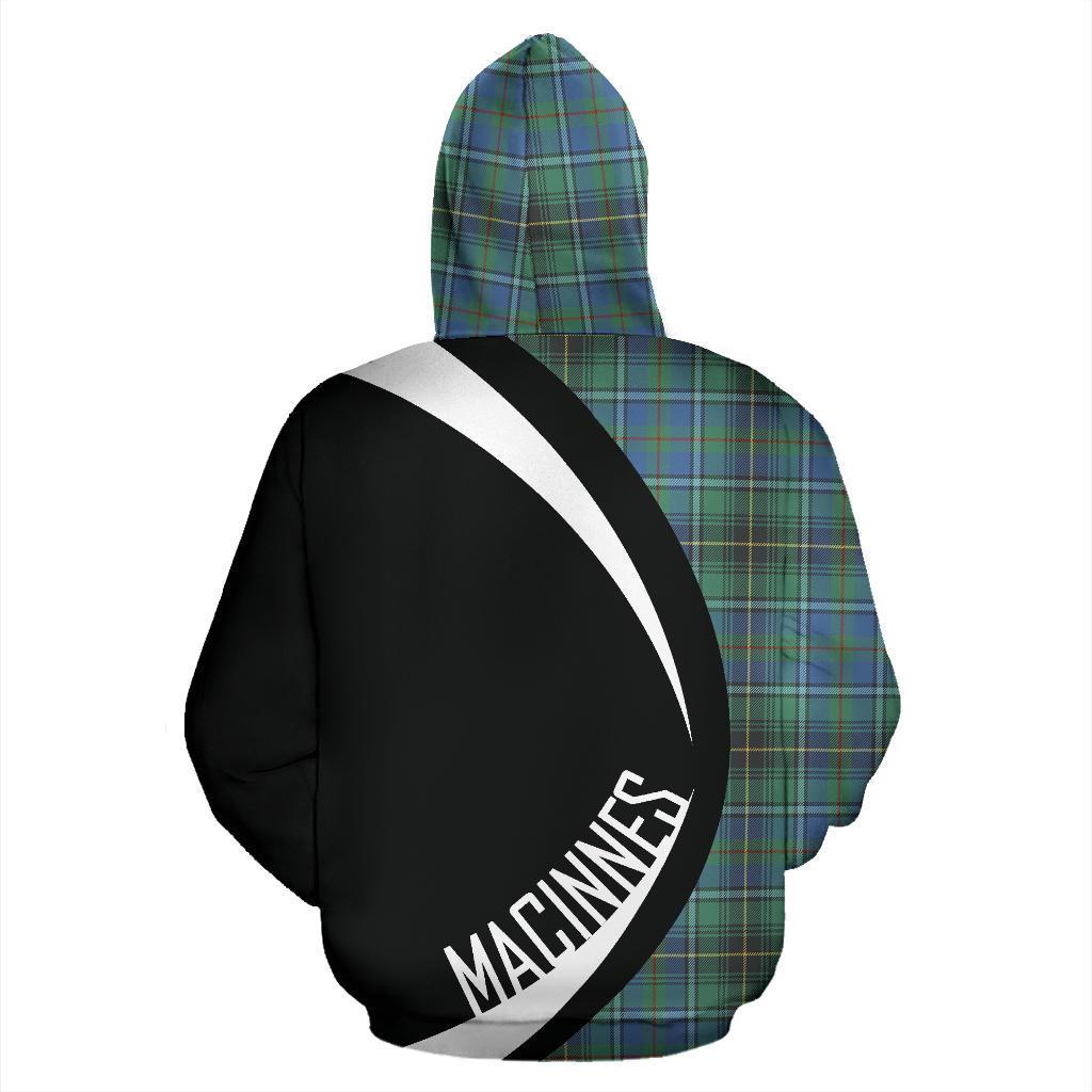 Printivon Macinnes Ancient Tartan Crest Hoodie Circle Style