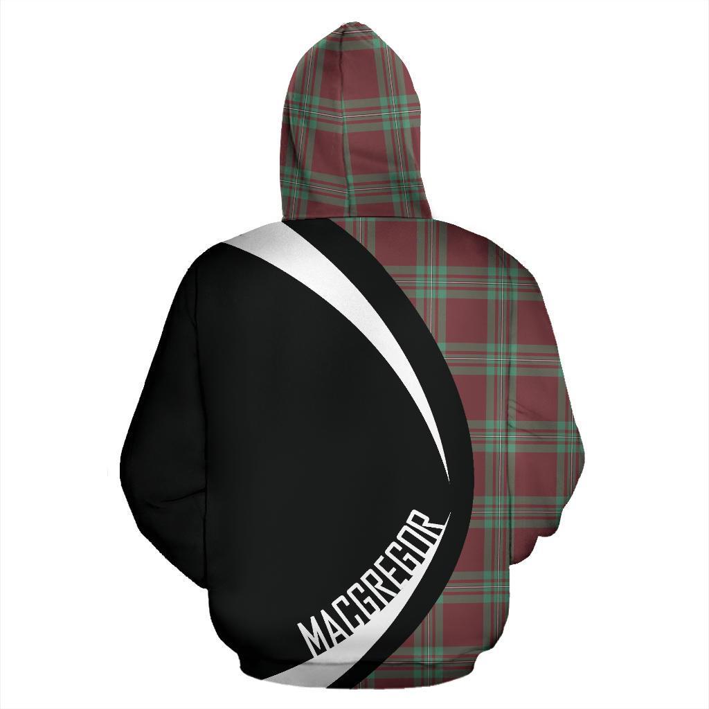Printivon Macgregor Hunting Ancient Tartan Crest Hoodie Circle Style