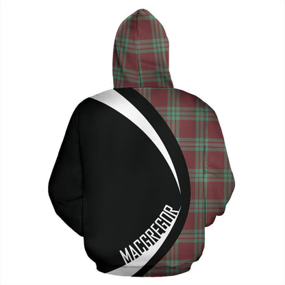 Printivon Macgregor Hunting Ancient Tartan Crest Hoodie Circle Style
