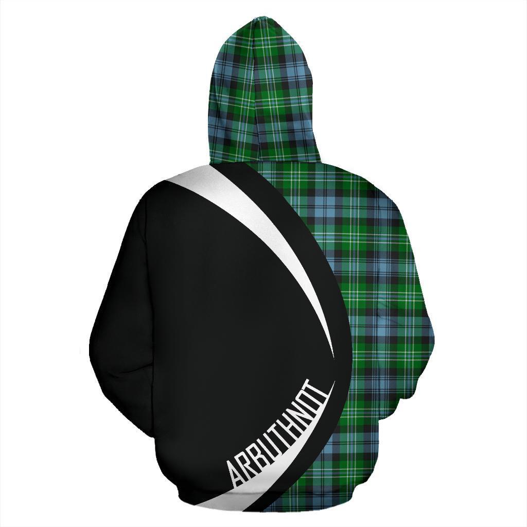 Printivon Arbuthnot Ancient Tartan Crest Hoodie Circle Style