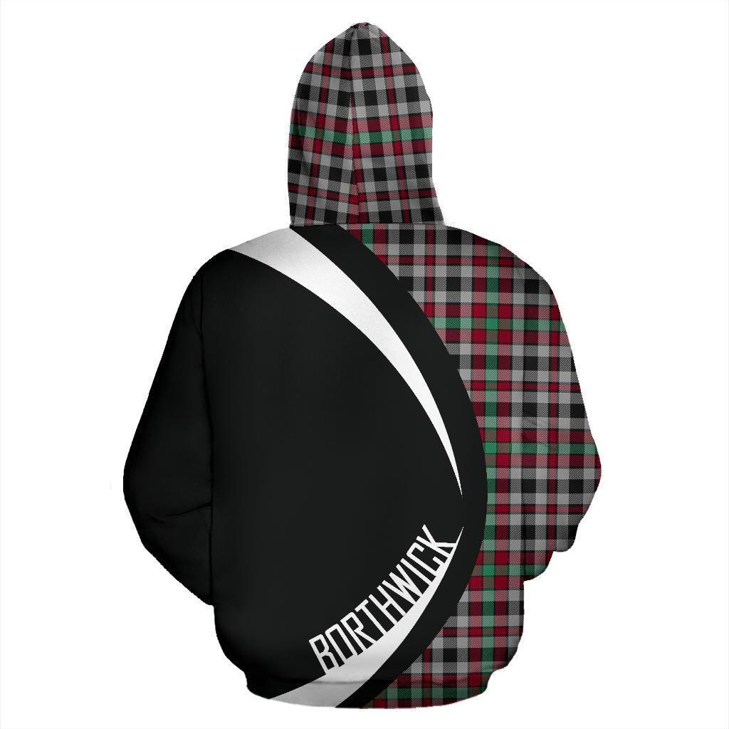 Printivon Borthwick Ancient Tartan Crest Hoodie Circle Style