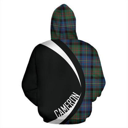 Printivon Cameron Of Erracht Ancient Tartan Crest Hoodie Circle Style