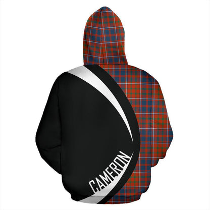 Printivon Cameron Of Lochiel Ancient Tartan Crest Hoodie Circle Style