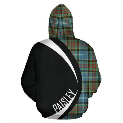 Printivon Paisley District Tartan Crest Hoodie Circle Style