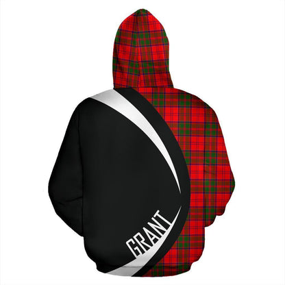 Printivon Grant Modern Tartan Crest Hoodie Circle Style