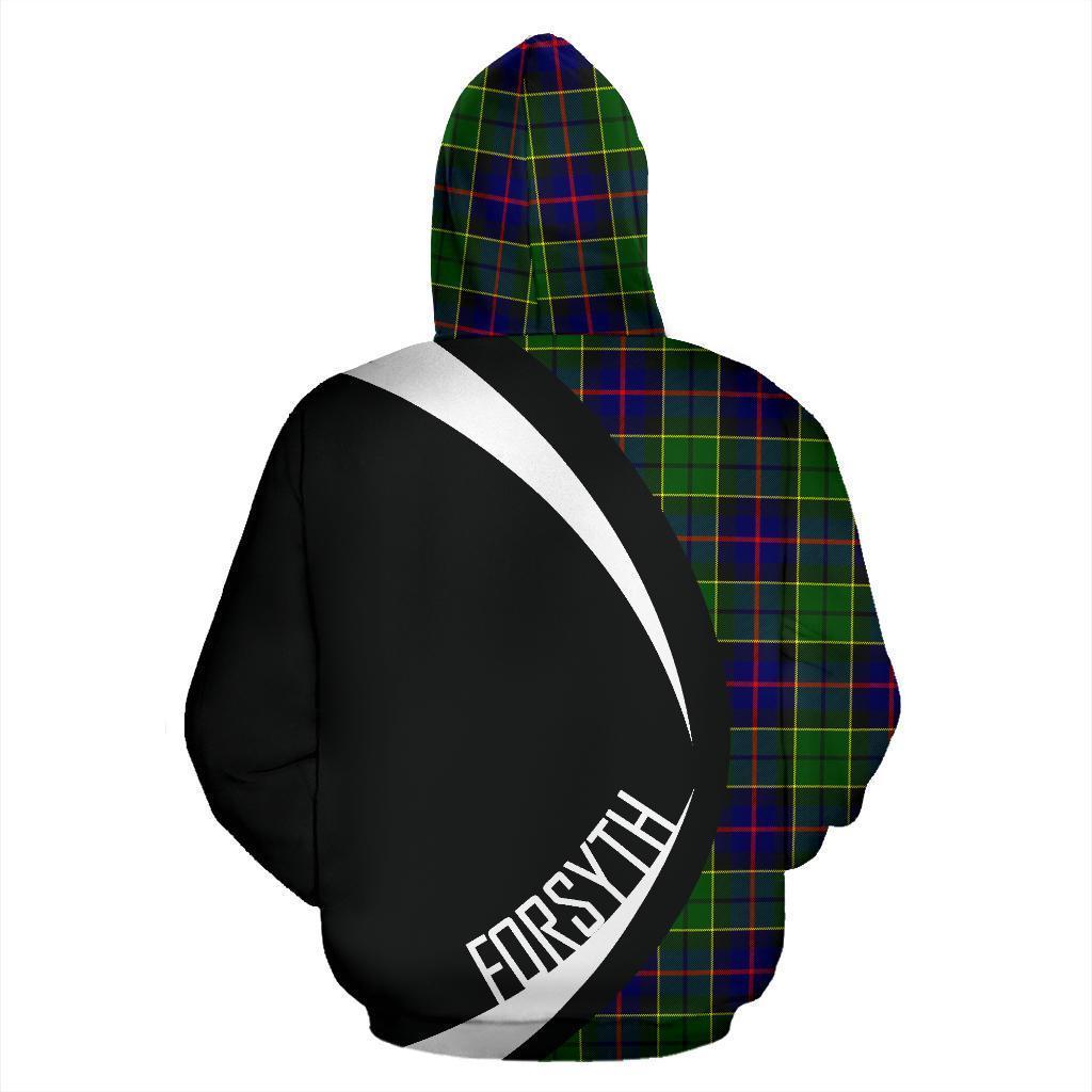 Printivon Forsyth Modern Tartan Crest Hoodie Circle Style
