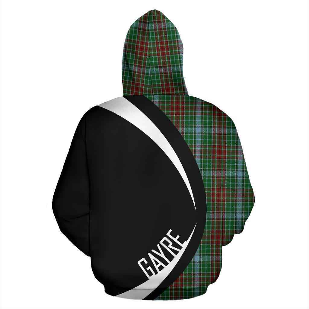 Printivon Gayre Tartan Crest Hoodie Circle Style