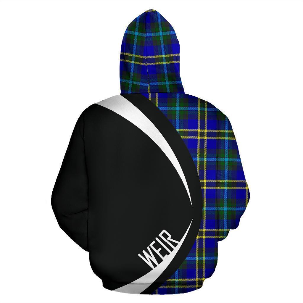 Printivon Weir Modern Tartan Crest Hoodie Circle Style