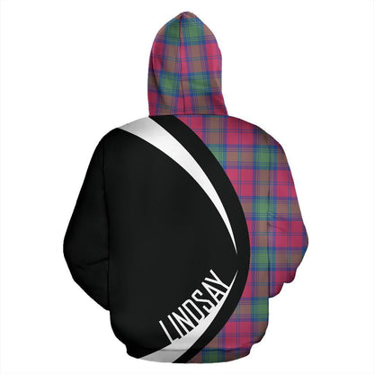 Printivon Lindsay Ancient Tartan Crest Hoodie Circle Style