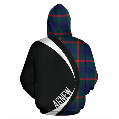 Printivon Agnew Modern Tartan Crest Hoodie Circle Style