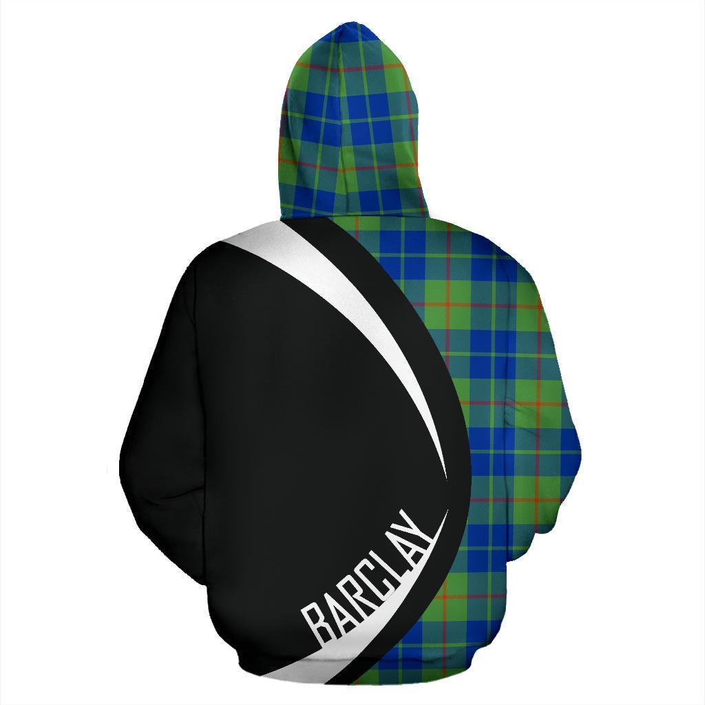 Printivon Barclay Hunting Ancient Tartan Crest Hoodie Circle Style