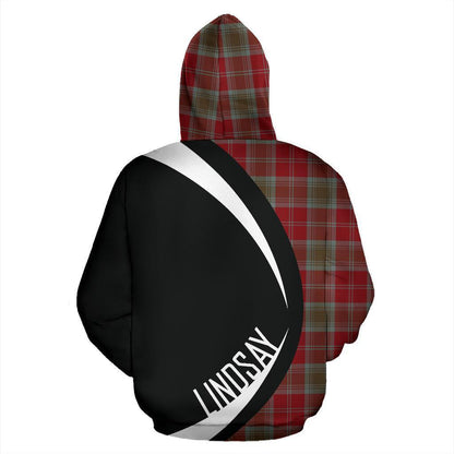 Printivon Lindsay Weathered Tartan Crest Hoodie Circle Style