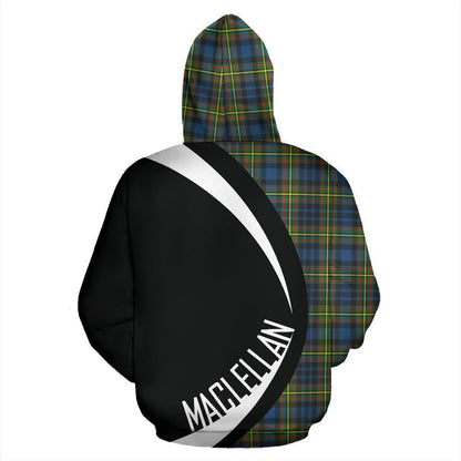 Printivon Maclellan Ancient Tartan Crest Hoodie Circle Style