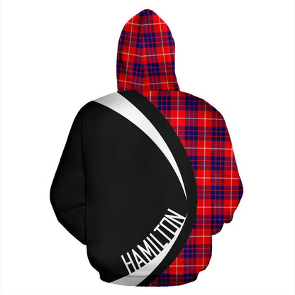 Printivon Hamilton Modern Tartan Crest Hoodie Circle Style
