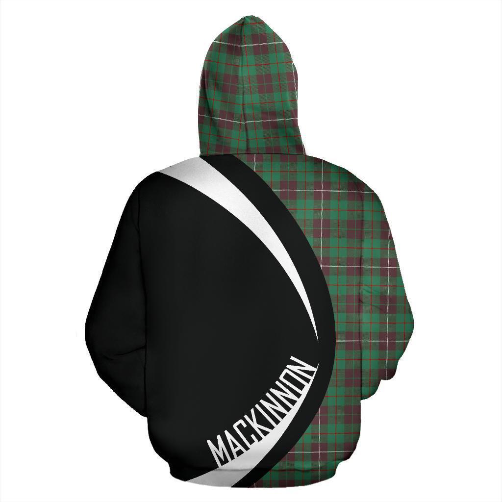 Printivon Mackinnon Hunting Ancient Tartan Crest Hoodie Circle Style