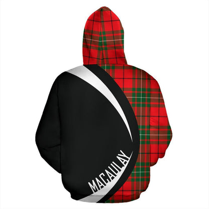 Printivon Macaulay Modern Tartan Crest Hoodie Circle Style