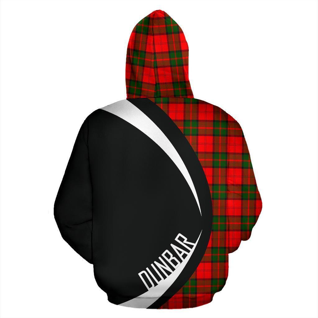 Printivon Dunbar Modern Tartan Crest Hoodie Circle Style