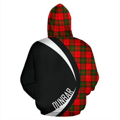 Printivon Dunbar Modern Tartan Crest Hoodie Circle Style
