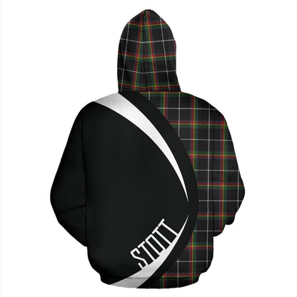 Printivon Stott Tartan Crest Hoodie Circle Style