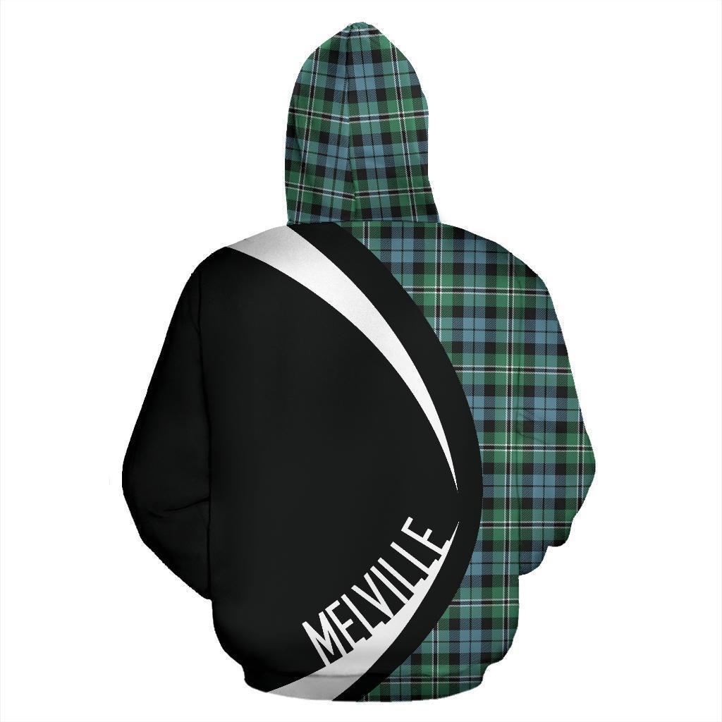 Printivon Melville Tartan Crest Hoodie Circle Style