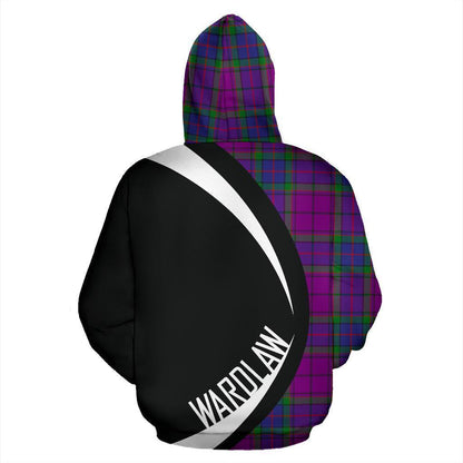 Printivon Wardlaw Modern Tartan Crest Hoodie Circle Style