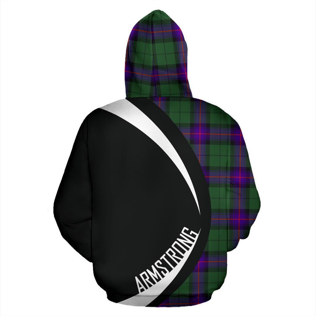 Printivon Armstrong Modern Tartan Crest Hoodie Circle Style