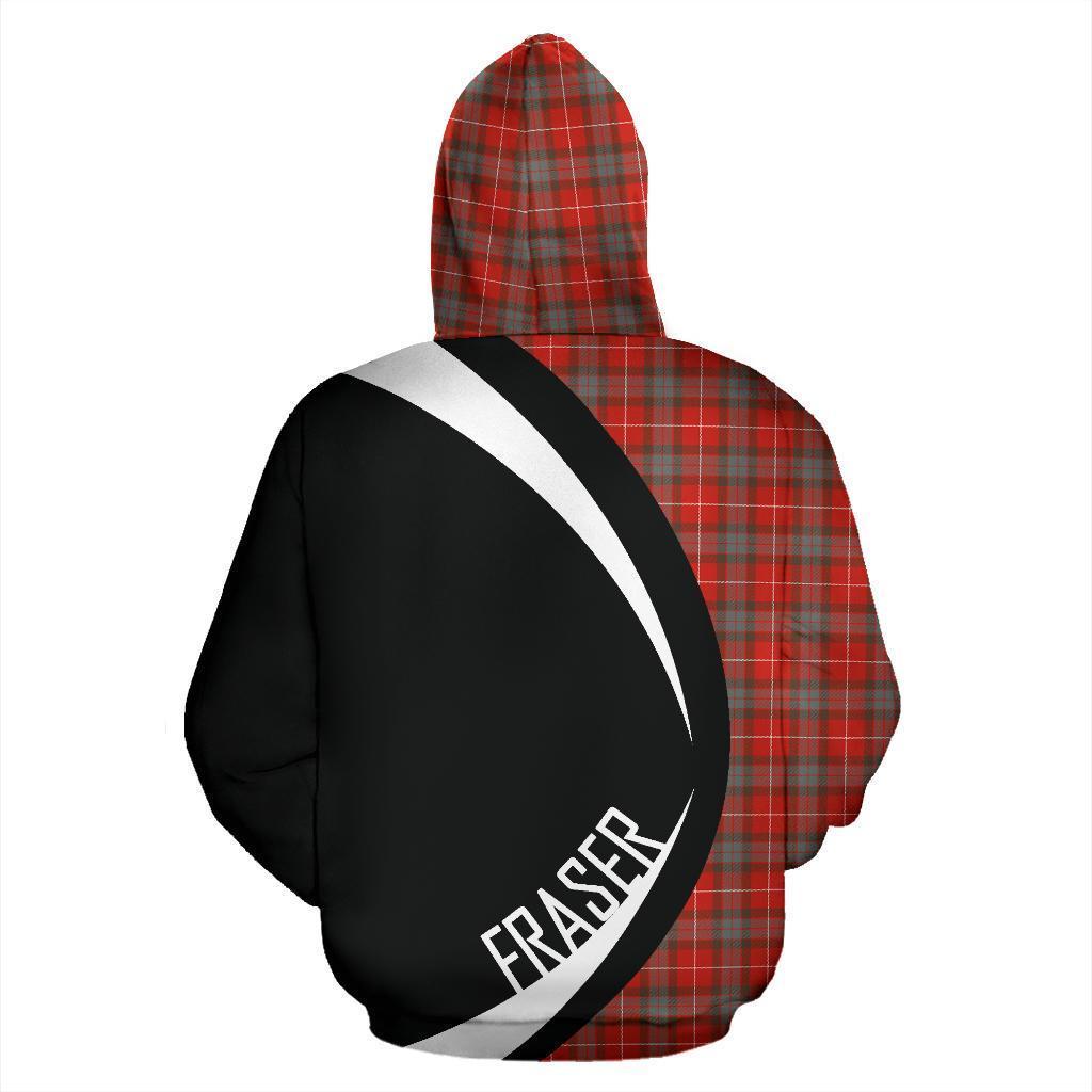 Printivon Fraser Weathered Tartan Crest Hoodie Circle Style