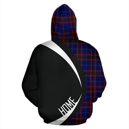 Printivon Home Modern Tartan Crest Hoodie Circle Style
