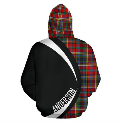 Printivon Anderson Of Arbrake Tartan Crest Hoodie Circle Style