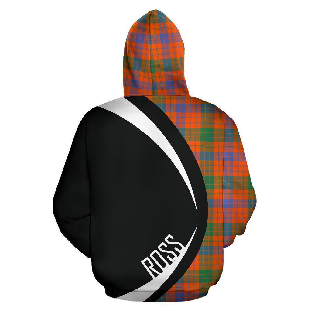 Printivon Ross Ancient Tartan Crest Hoodie Circle Style
