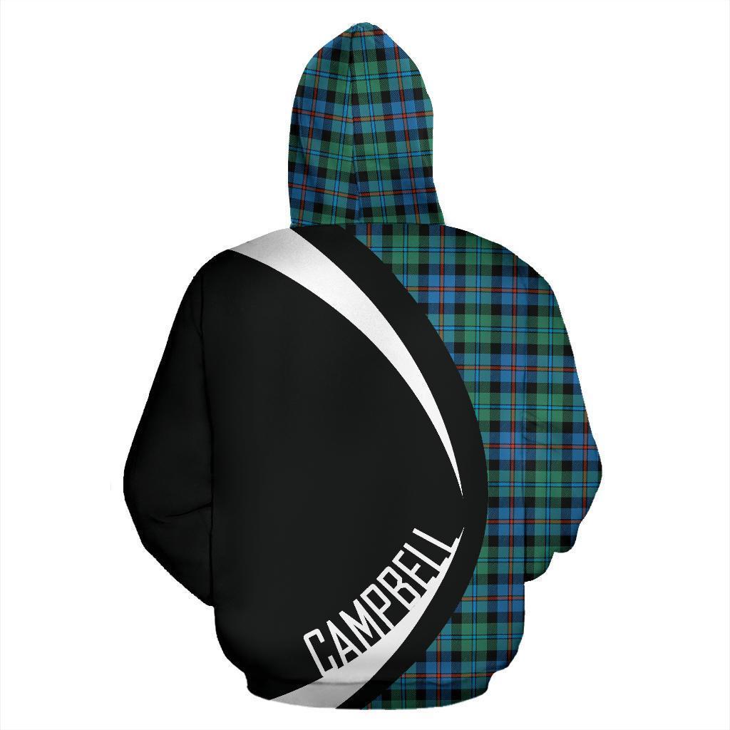 Printivon Campbell Of Cawdor Ancient Tartan Crest Hoodie Circle Style