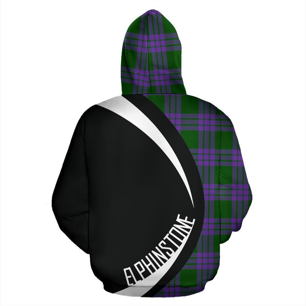Printivon Elphinstone Tartan Crest Hoodie Circle Style