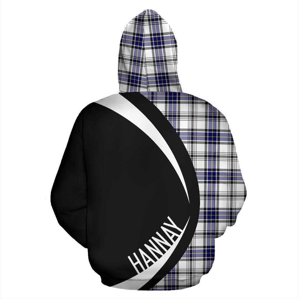Printivon Hannay Modern Tartan Crest Hoodie Circle Style