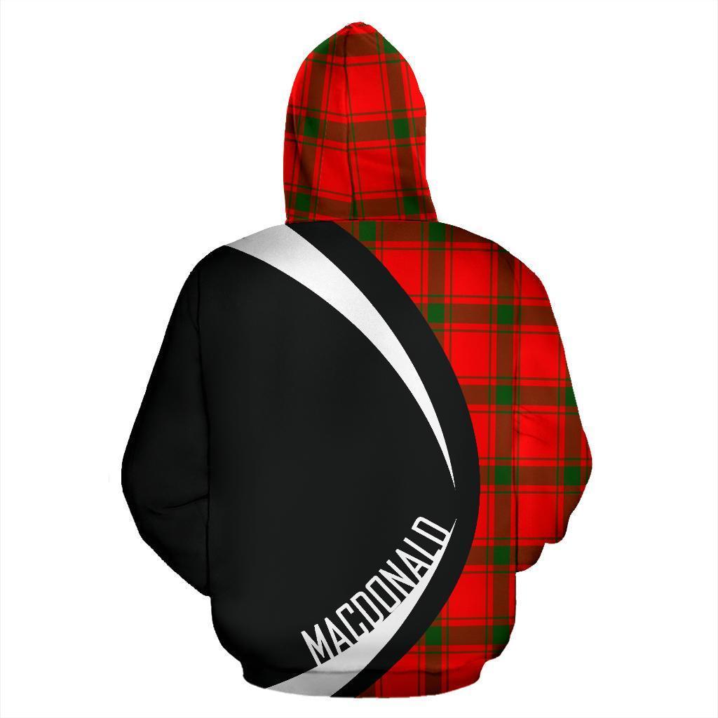 Printivon Macdonald Of Sleat Tartan Crest Hoodie Circle Style