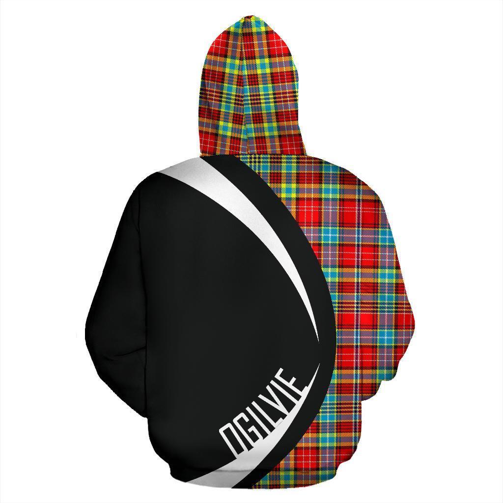 Printivon Ogilvie Tartan Crest Hoodie Circle Style