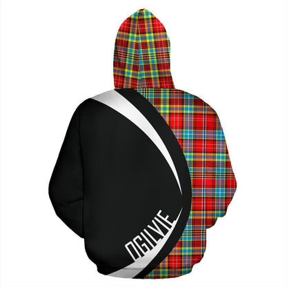 Printivon Ogilvie Tartan Crest Hoodie Circle Style