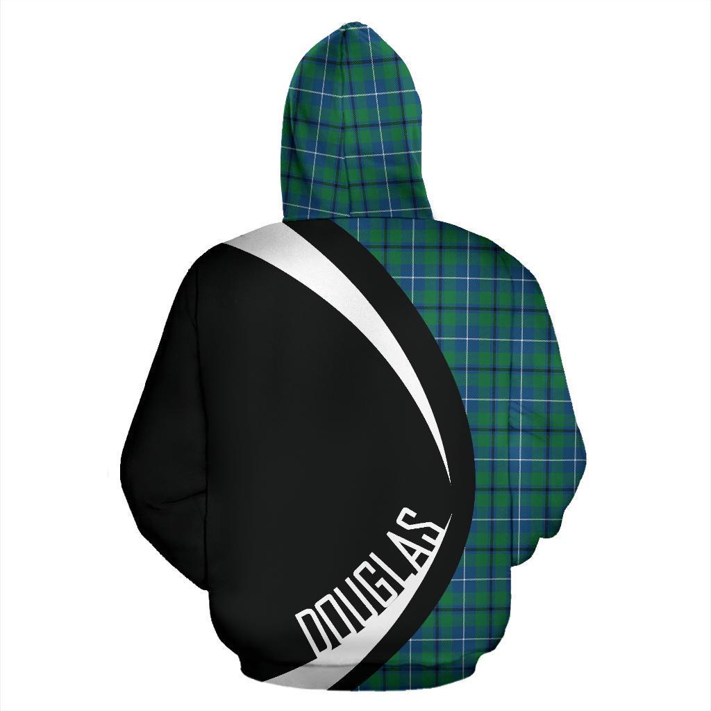 Printivon Douglas Ancient Tartan Crest Hoodie Circle Style