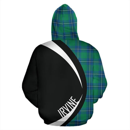 Printivon Irvine Ancient Tartan Crest Hoodie Circle Style