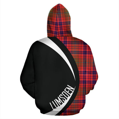 Printivon Lumsden Modern Tartan Crest Hoodie Circle Style