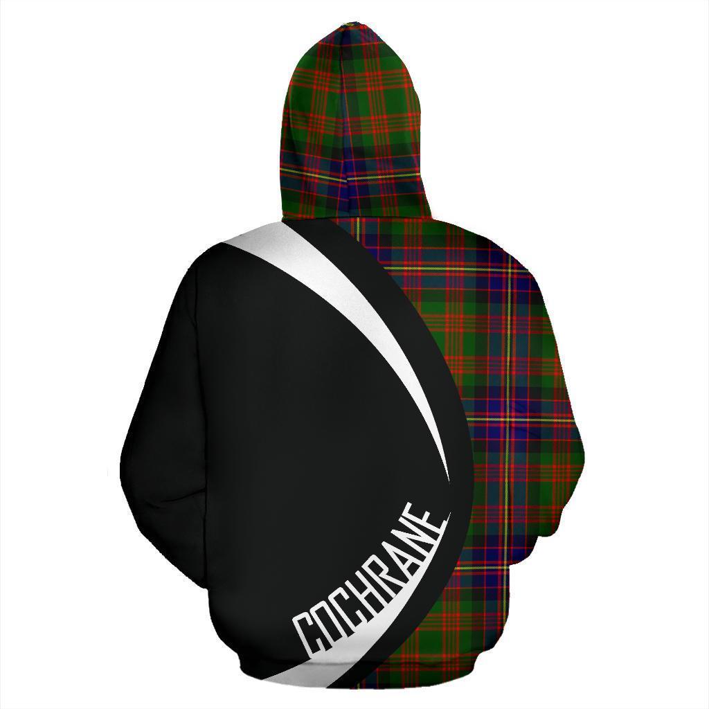 Printivon Cochrane Modern Tartan Crest Hoodie Circle Style