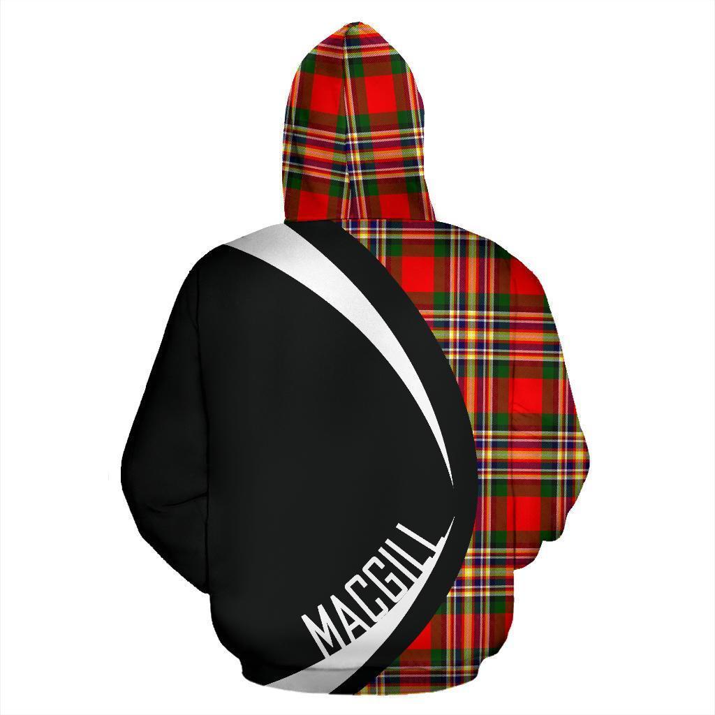 Printivon Macgill Modern Tartan Crest Hoodie Circle Style