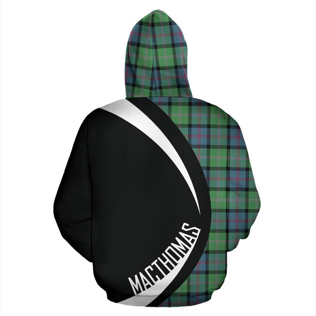 Printivon Macthomas Ancient Tartan Crest Hoodie Circle Style
