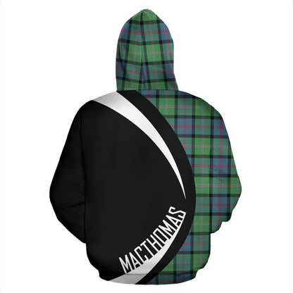 Printivon Macthomas Ancient Tartan Crest Hoodie Circle Style