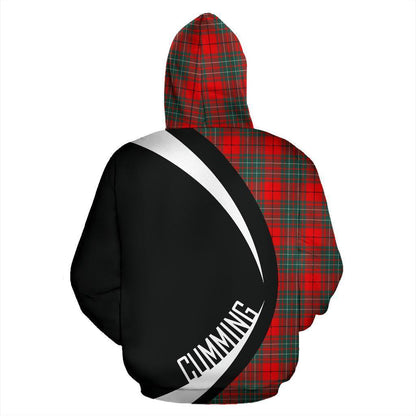 Printivon Cumming Modern Tartan Crest Hoodie Circle Style