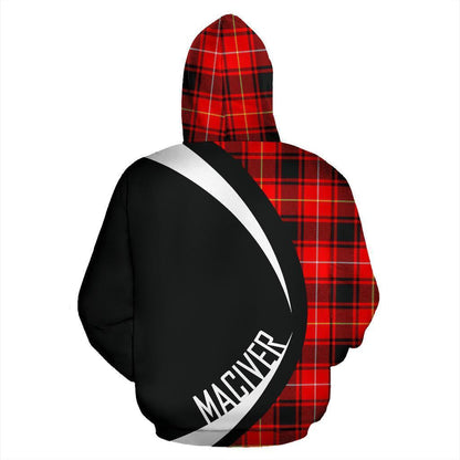 Printivon Maciver Modern Tartan Crest Hoodie Circle Style