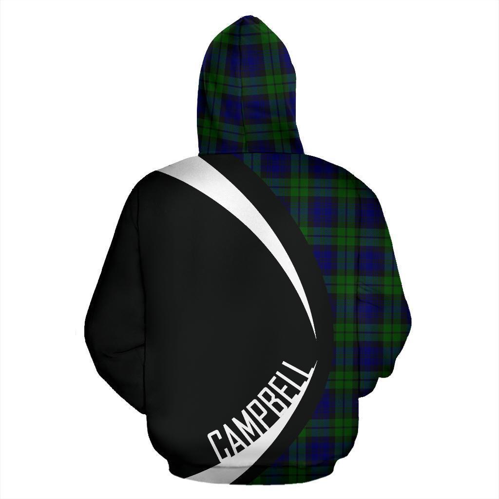 Printivon Campbell Modern Tartan Crest Hoodie Circle Style