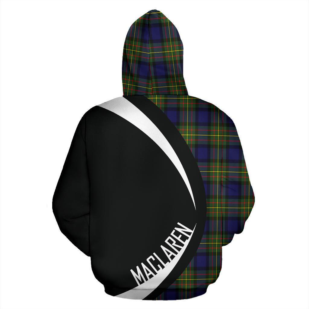 Printivon Maclaren Modern Tartan Crest Hoodie Circle Style